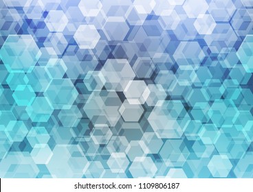 Light BLUE vector abstract mosaic pattern. A sample with polygonal shapes. A completely new design for your business.