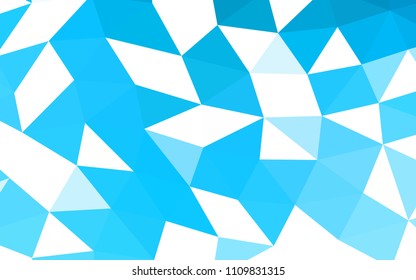 Light BLUE vector abstract mosaic abstract mosaic. Geometric illustration in Origami style with gradient.  The textured pattern can be used for background.