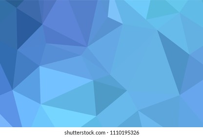 Light BLUE vector abstract mosaic pattern. Colorful illustration in polygonal style with gradient. Brand-new design for your business.