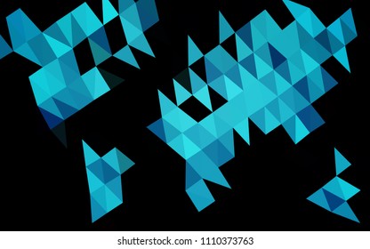 Light BLUE vector abstract mosaic pattern. Shining illustration, which consist of triangles. The best triangular design for your business.
