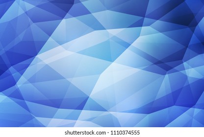 Light BLUE vector abstract mosaic backdrop. Creative geometric illustration in Origami style with gradient. Brand new style for your business design.