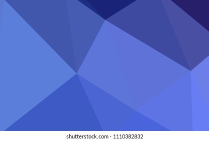 Light BLUE vector abstract mosaic pattern. Colorful abstract illustration with triangles. Template for cell phone's backgrounds.
