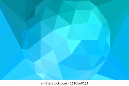 Light BLUE vector abstract mosaic pattern with a diamond. Polygonal illustration, which consists of triangles. Textured pattern for your backgrounds.