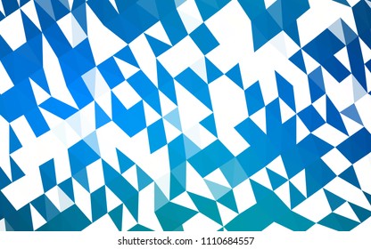Light BLUE vector abstract mosaic template. Glitter abstract illustration with an elegant design. The template can be used as a background for cell phones.