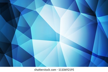 Light BLUE vector abstract mosaic pattern. Modern abstract illustration with triangles. New template for your brand book.