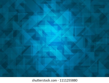 Light BLUE vector abstract mosaic background. Shining illustration, which consist of triangles. Brand new design for your business.