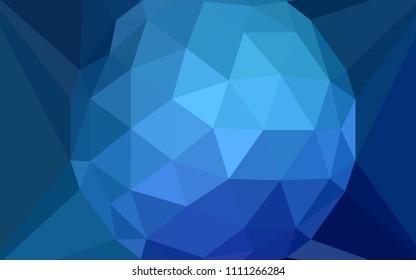 Light BLUE vector abstract mosaic pattern with a diamond. Colorful illustration in a polygonal style. A completely new design for your leaflet.