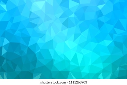 Light BLUE vector abstract mosaic pattern. Colorful illustration in polygonal style with gradient. Template for cell phone's backgrounds.