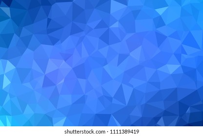 Light BLUE vector abstract mosaic backdrop. Polygonal abstract illustration with gradient. Brand new design for your business.