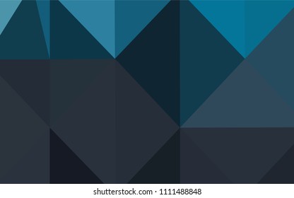 Light BLUE vector abstract mosaic pattern. A completely new color illustration in a  polygonal style. That pattern can be used as a part of a brand book.