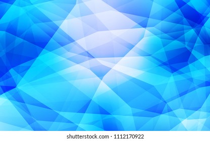 Light BLUE vector abstract mosaic pattern. Polygonal abstract illustration with gradient. Completely new template for your banner.