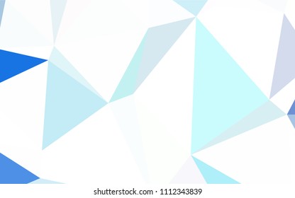 Light BLUE vector abstract mosaic backdrop. Elegant bright polygonal illustration with gradient. Pattern for a brand book's backdrop.