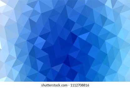 Light BLUE vector abstract mosaic pattern. Shining polygonal illustration, which consist of triangles. New template for your brand book.