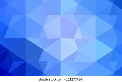Light BLUE vector abstract mosaic backdrop. Shining polygonal illustration, which consist of triangles. Pattern for a brand book's backdrop.