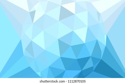 Light BLUE vector abstract mosaic backdrop with a diamond. Illustration in abstract style with triangles. Polygonal design for your web site.