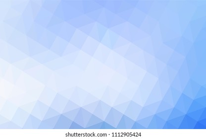 Light BLUE vector abstract mosaic backdrop. Glitter abstract illustration with an elegant triangles. Brand new design for your business.