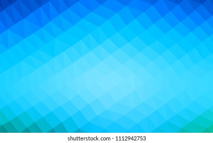 Light BLUE vector abstract mosaic pattern. Glitter abstract illustration with an elegant design. The polygonal design can be used for your web site.