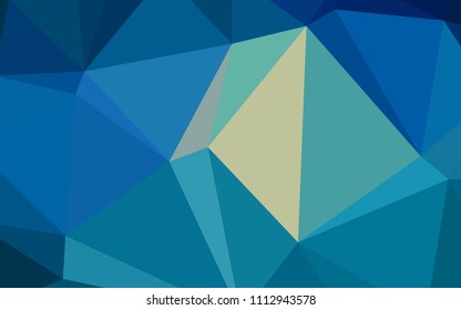 Light BLUE vector abstract mosaic backdrop. Triangular geometric sample with gradient.  The template for cell phone's backgrounds.
