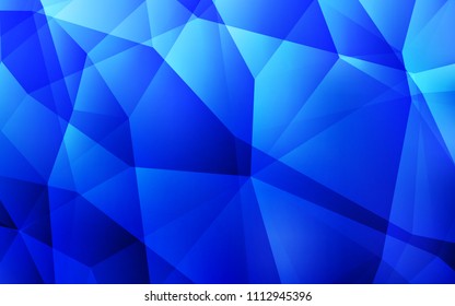 Light BLUE vector abstract mosaic background. Creative illustration in halftone style with triangles. Template for cell phone's backgrounds.