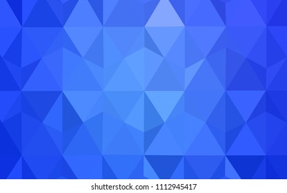Light BLUE vector abstract mosaic pattern. A completely new color illustration in a polygonal style. Best triangular design for your business.