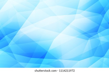 Light BLUE vector abstract mosaic pattern. Colorful illustration in abstract style with triangles. Completely new template for your banner.