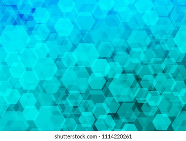 Light BLUE vector abstract mosaic pattern. Geometric illustration in Origami style with gradient.  The template can be used as a background for cell phones.