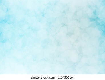 Light BLUE vector abstract mosaic pattern. Shining illustration, which consist of hexagons. The best hexagonal design for your business.