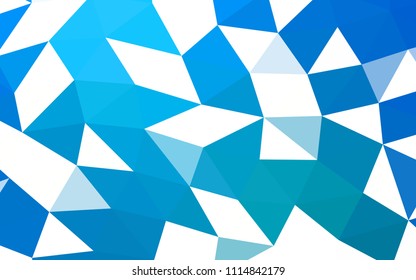 Light BLUE vector abstract mosaic abstract mosaic. Glitter abstract illustration with an elegant design. The textured pattern can be used for background.