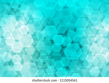 Light BLUE vector abstract mosaic pattern. Modern geometrical abstract illustration with gradient. The polygonal design can be used for your web site.