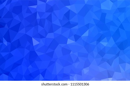 Light BLUE vector abstract mosaic pattern. Shining colorful illustration with triangles. Completely new template for your banner.
