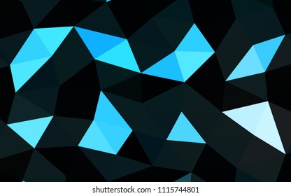 Light BLUE vector abstract mosaic abstract mosaic. Triangular geometric sample with gradient.  Brand new style for your business design.
