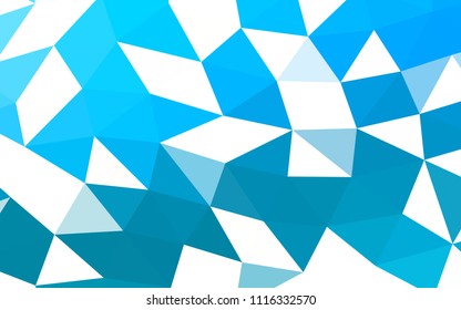 Light BLUE vector abstract mosaic abstract mosaic. Creative geometric illustration in Origami style with gradient. The template can be used as a background for cell phones.