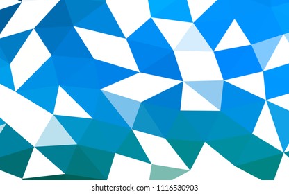 Light BLUE vector abstract mosaic abstract mosaic. Creative geometric illustration in Origami style with gradient. The completely new template can be used for your brand book.