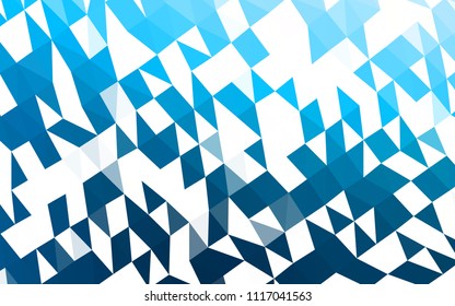 Light BLUE vector abstract mosaic pattern. A completely new color illustration in a vague style. Triangular pattern for your business design.