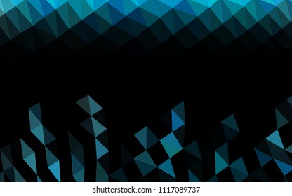 Light BLUE vector abstract mosaic background. Colorful abstract illustration with gradient. The best triangular design for your business.