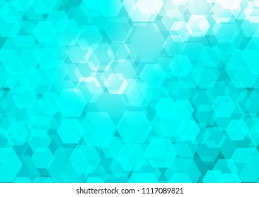 Light BLUE vector abstract mosaic background. Creative illustration in halftone style with gradient. Brand new style for your business design.