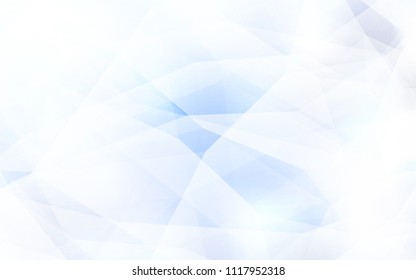 Light BLUE vector abstract mosaic pattern. Geometric illustration in Origami style with gradient.  A completely new design for your leaflet.
