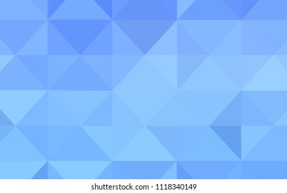 Light BLUE vector abstract mosaic backdrop. Colorful illustration in polygonal style with gradient. Pattern for a brand book's backdrop.