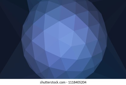 Light BLUE vector abstract mosaic backdrop with a diamond. Illustration in Origami style with gradient.  New template for your brand book.