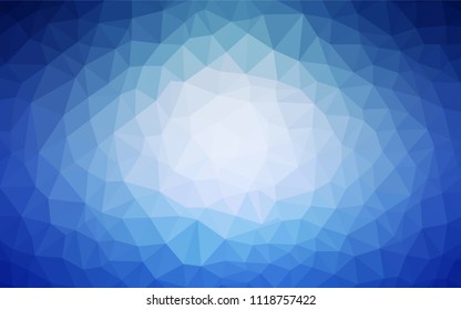 Light BLUE vector abstract mosaic backdrop. Creative geometric illustration in Origami style with gradient. Brand new style for your business design.