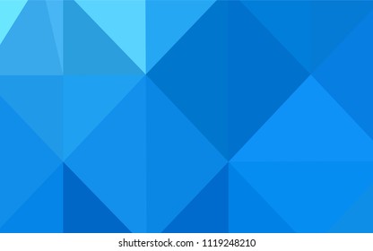Light BLUE vector abstract mosaic pattern. Geometric illustration in Origami style with gradient.  Brand-new design for your business.