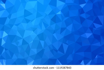 Light BLUE vector abstract mosaic background. Modern abstract illustration with triangles. Triangular pattern for your design.