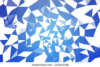 Light BLUE vector abstract mosaic pattern. Triangular geometric sample with gradient.  A new texture for your web site.