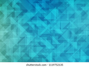 Light BLUE vector abstract mosaic pattern. Geometric illustration in Origami style with gradient.  A completely new design for your business.