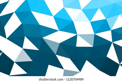 Light BLUE vector abstract mosaic abstract mosaic. Creative illustration in halftone style with gradient. The elegant pattern can be used as part of a brand book.