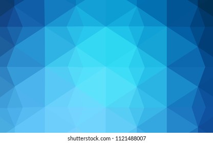 Light BLUE vector abstract mosaic background. Creative illustration in halftone style with triangles. Polygonal design for your web site.