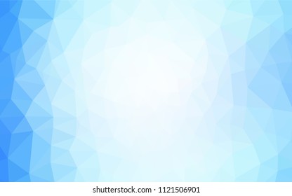 Light BLUE vector abstract mosaic pattern. Geometric illustration in Origami style with gradient.  Triangular pattern for your design.
