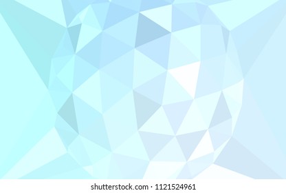 Light BLUE vector abstract mosaic background with a diamond. Illustration in abstract style with triangles. Pattern for a brand book's backdrop.