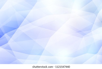 Light BLUE vector abstract mosaic background. Glitter abstract illustration with an elegant triangles. A completely new design for your leaflet.