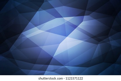 Light BLUE vector abstract mosaic background. Triangular geometric sample with gradient.  Best triangular design for your business.